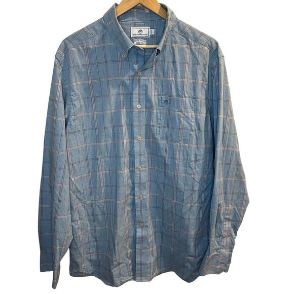 Southern Tide Other - Southern Tide Mens Plaid Button Down Plaid Shirt Size Large Coastal Passage